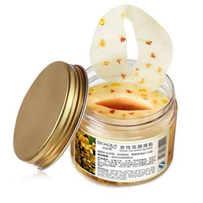 China Anti-Puffiness Gold Osmanthus Collagen Eye Patcehs For Eye Anti-wrinkle Remove Gold Black Eye Mask for sale