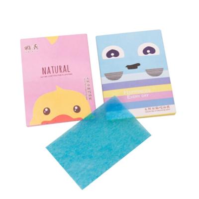 China Comfortable High Quality Portable Make Up 100pcs Refined Petroleum Blotter Colored Facial Tissues for sale