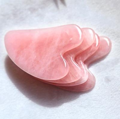 China Wholesale China Comfortable Products Natural Massage Stone Guasha Scraping Rose Quartz Gua Sha Tool Kit for sale