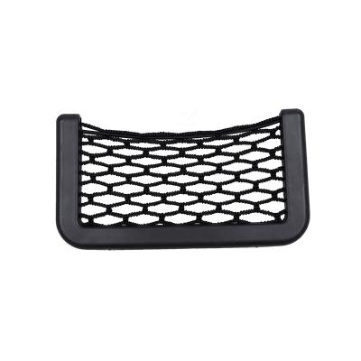 China 100% Universal Black Eco-friendly Adhesive Car Sun Shade Side Seat Storage Pocket Bag Net Holder Organizer Boxes for sale