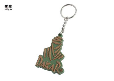 China Het Silicone Zeer belangrijke Ketting van leger Groene Pvc, Bedrijfspvc Rubber Modieuze Keychain Te koop