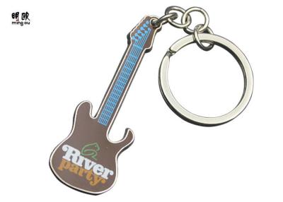 China Guitar Shape Soft PVC Keyrings Travel Items Attachment  Long for sale