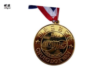 China Gold Plating Custom Medal Awards , Engravable Medallions For Sporting / Big Event for sale