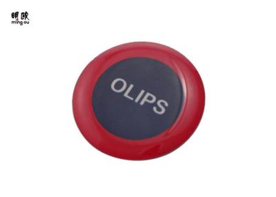 China Promotional Olips Logo Lapel Pins , Steel Personalised Button Badges Brush Surface for sale