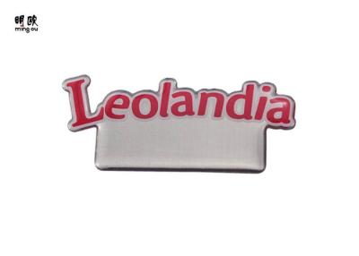 China Leolandia Company Lapel Pins , Stainless Steel With CMYK Print for sale