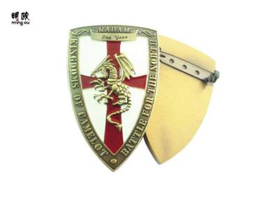 China Shirt  Souvenir Metal Lapel Pins Zinc Alloy Bronze Color  2C Soft Enamel Fill Logo for sale