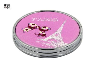 China Paris Tower Small Compact Mirror Up Side Logo Souvenir For Girls Using for sale