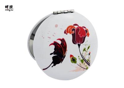 China Beautiful Flower Printed  Small Compact Mirrors Customized  For Bridesmaids for sale