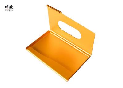 China Gold Mens Credit Card Holder Case Metal Material , Trendy Visiting Card Holder for sale