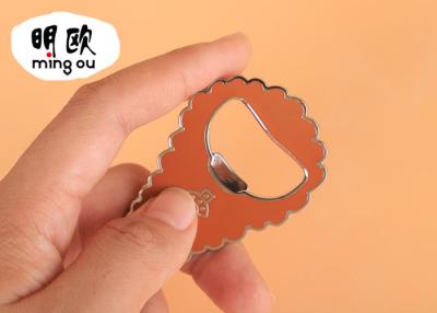 China Unique Finger Beer Bottle Openers Zinc Alloy Key Tag Shape With Hard Enamel for sale