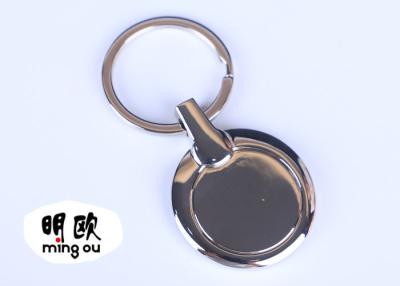 China Uniek Leeg Metaal Keychains met het Embleem Voor en Achterkant van de Serigrafiedruk Te koop