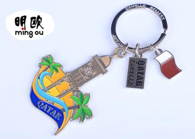 China Custom Iron Material Shiny Nickel Tourism Key Chain Rings  For Traveler for sale