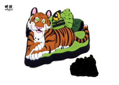 China Promotion Silicone Souvenir Fridge Magnets , Custom Rubber Tiger Magnet for sale