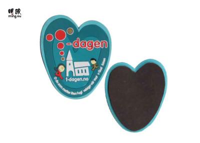 China Personalized Heart Shaped Silicone Magnet Soft Enamel Logo On Front Side for sale