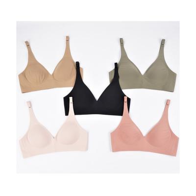 China Breathable High Quality Simple And Stylish Beauty Back Lace Up Seamless Wire Free Women's Sports Underwear Bra for sale