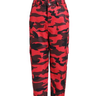 China New Anti-wrinkle Design Camouflage Pants Women OEM/ODM Printed Comfortable Trousers for sale