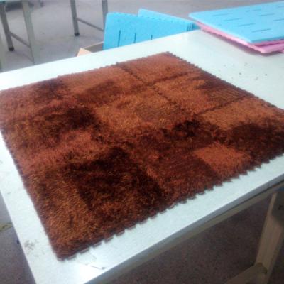 China Eva Back Cheery Interlocking Polyester Area Rugs 9pcs per set for sale