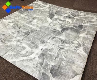 Chine 770*700mm 3d ont gravé l'autocollant en refief de mur en pierre de brique à vendre