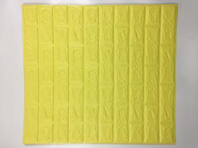 China Uso amarillo de la decoración de las etiquetas engomadas de la pared de la espuma del PE 3d en venta