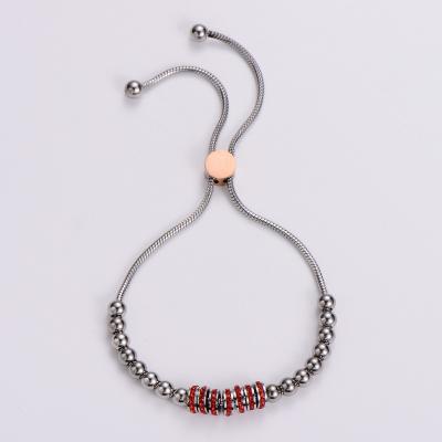 China FASHIONABLE Handmade Stainless Steel Jewelery Joyeria d'acero Beaded Bracelet for sale