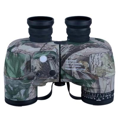 China TELESCOPE Camouflage waterproof binoculars 10X50 high definition bird-watching telescope with rangefinder and compass for sale