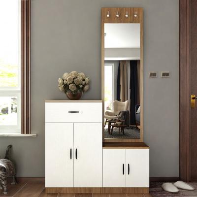 China Modern design living room furniture hat and shoe cabinet with high and low combination ladder type porch partition and shoe cabinet for sale