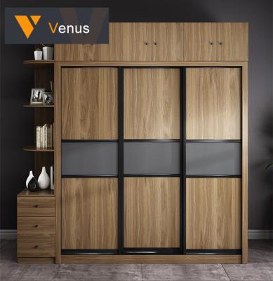 China Newest Europe Newest Europe Rail Adjustable Wooden Wardrobe Closet Modern Foldable Wardrobe Cabinet Built In Wardrobe Closet for sale