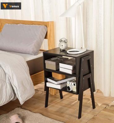 China Factory price adjustable luxury acrylic wooden nightstand small bamboo nightstand (other) nightstand for sale