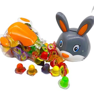 China Rabbit Shape Piggy Bank Flavor Sweet Cup Sugar Free Jelly Delicious Juice Jelly for sale