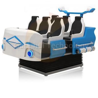 China Air Injection High Efficiency Amusement Arcade Game 360 ​​Ride Roller Coaster Game VR Spaceship Cinema 6 Seats VR Family Simulator With CE for sale