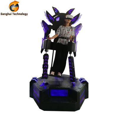 China New 9D VR metal game simuiator virtual reality VR simulator standing fiying game in amusement park for sale