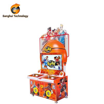 China Metal Amusement Park Game Product Earn Money 2 Players Street Basketball Superman Game Redemption Machine for sale