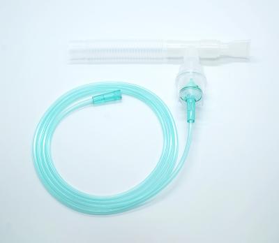 China Hot Selling Quality Medical Grade PVC Nebulizer Mask PVC Nebulizer Kit with Mouthpiece and Spring Hose zu verkaufen