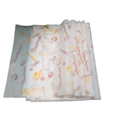 China Antirust Custom Logo Printed Greaseproof Oil Wax Food Wrapping Paper for sale