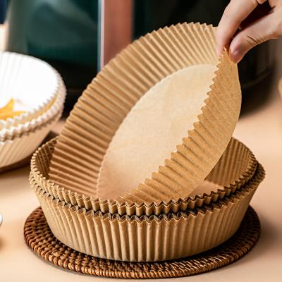 China Airfryer Parchment Parchment Food Grade Disposable Paper Liner Newspaper Dispensing Tour Non-Stick Air Fryer High Temperature Disposable Paper Liner for sale