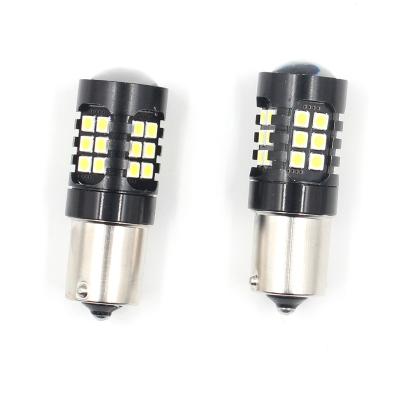 China Automobile lamp turn signal car flash light bulbs 1156 new 7443 W21W 3030 24smd canbus car led fog light T25 white yellow red led brake bulbs for sale