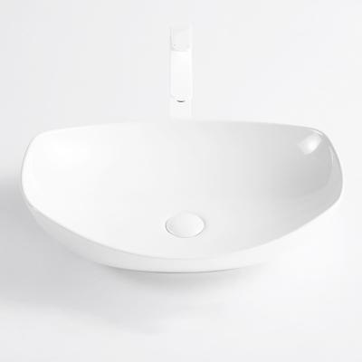 China JINLISI Eco-friendly Modern Rectangular Countertop Hotel Ceramic Wash Art Basin Sinks for sale