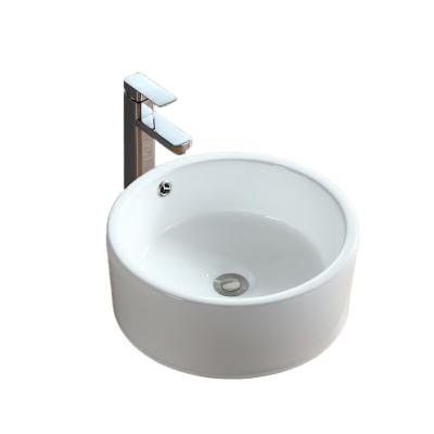 China Bathroom Eco - Friendly Thick Rims Around Ceramic White Countertops Art Wash Hand Basin Sink for sale