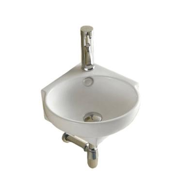 China Eco-friendly Wall-mounted High-grade Solid Hand Wash Basin Ceramic Wall-hung Bathroom Sinks for sale