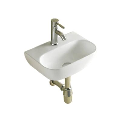 China Eco-friendly Modern Mini Kitchen And Bathroom Wall Mounted Wash Basin Sink With Faucet Hole for sale