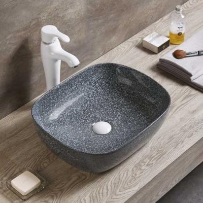 China Wholesale Eco-Friendly Color Multi Square Basin Terrazzo Circular Bathroom Hand Wash Ceramic Sinks Countertops Modern Desgin for sale