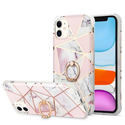 China With Ring Holder 2021 Latest Style Wholesale Shockproof Protective Waterproof Marble Phone Case for sale