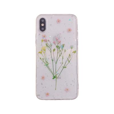 China Hot Selling Anti-fall True Dry Flower Chrysanthemum. Clear TPU Phone Case for iphone 12 for sale