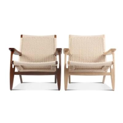 China Adjustable (other) Wholesale Classic Modern Rattan Cane Twine Paper Rope Seat Leisure Dining Chairs with Solid Wood Frame for sale