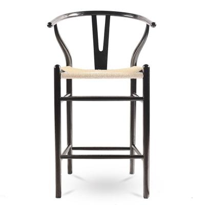 China Solid wood Modern solid wood Nordic bar chair  Wood bar stool unique design strong weight capacity high bar stool chair for sale