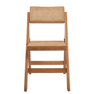 China Foldable Modern Hotel Home Restaurant Classic Wooden Chair Design Dining Room Chairs Solid Wood Folding Foldable Chairs for sale