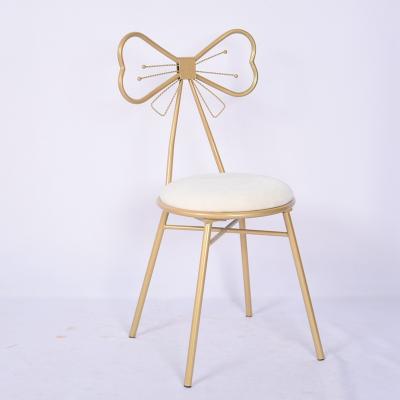 China Cooling Luxury Gold Metal Wedding Chairs Leisure Home Furniture Soft Comfort Seat Butterfly Design Chair for sale