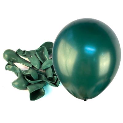 China 20pcs Boys Birthday Jungle Baby Shower Party Decoration Wild Oriented Chrome Metal Balloons Latex Balloons Eco-friendly Material Green One for sale