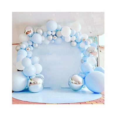 China Eco-friendly Material Blue Silver Balloon Garland Kit Blue Balloon Birthday Decoration Party Supplies Balloon Set for sale