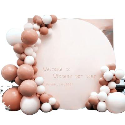 China Garland Kit Peach Latex Balloons Dusty Pink Ivory Material Eco-Friendly Matte Latex Balloons Line Retro Pink Arch Stuffed Balloon For Party Decoration for sale